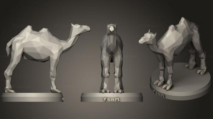 Animal figurines (Poly camel, STKJ_1294) 3D models for cnc